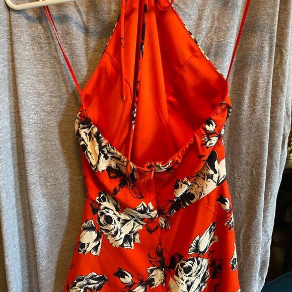 LULUS Halter Neck Floral Print Sleeveless Mini Dress Size XS - Picture 4 of 7